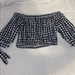 plaid crop top